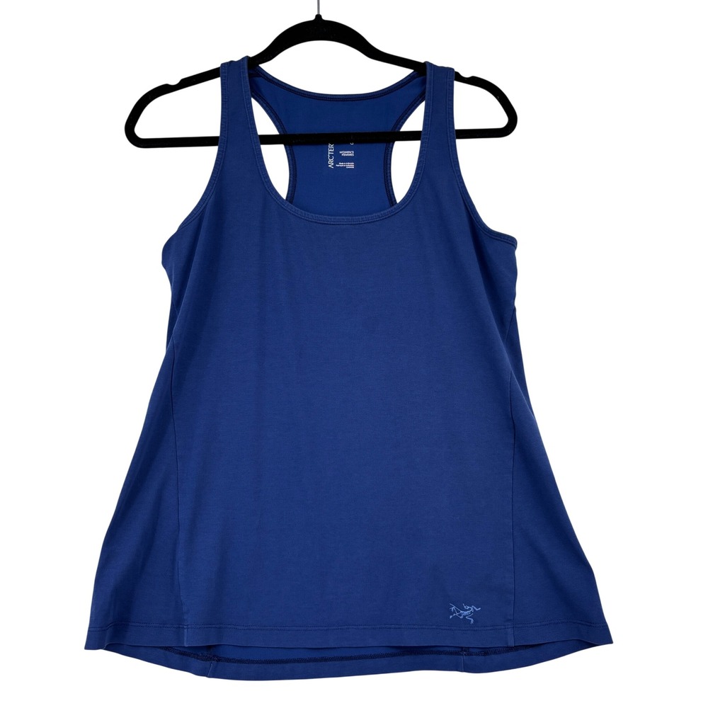 Arcteryx Racerback Tank Top Womens Large Blue Sleeveless Logo Stretch